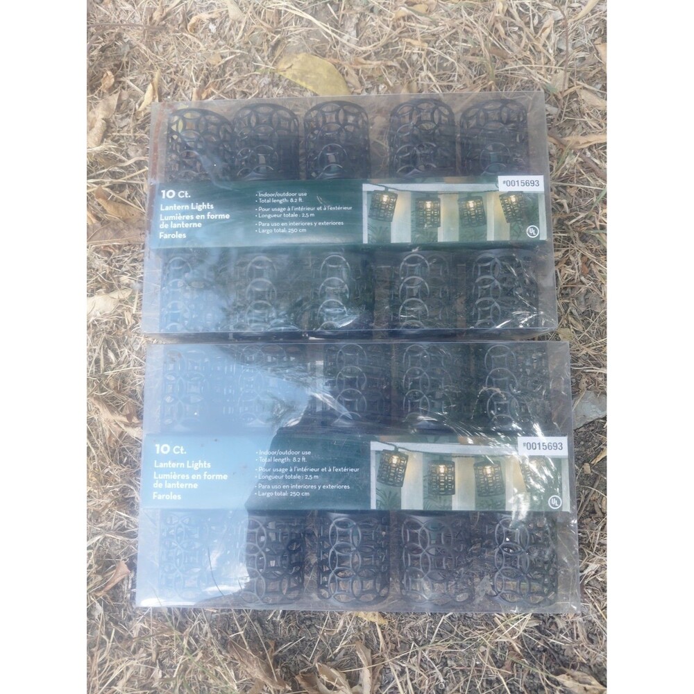 10ct Lantern Lights I Door/outdoor 8.2 Ft Long 2 Packs